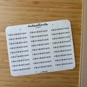 Autocollants récréation